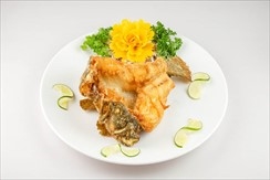 Deep -fried crispy black grouper- Tiger grouper - Red grouper served with mango fish sauce
