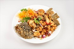 Cá mú đen – Cá mú cọp – Cá mú đỏ rang tỏi, ớt, Tàu xì