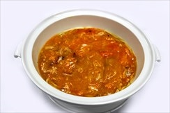 Специальный суп с жёлтой яичной лапшой и крабовым мясом в стиле Коста