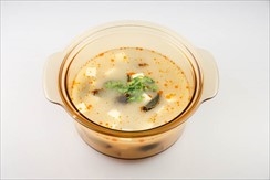 Century egg soup
