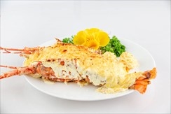 Costa’s baked lobster with cream and cheese