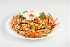 Fried lobster with garlic