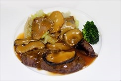 Тушёный морской огурец с морским ушком